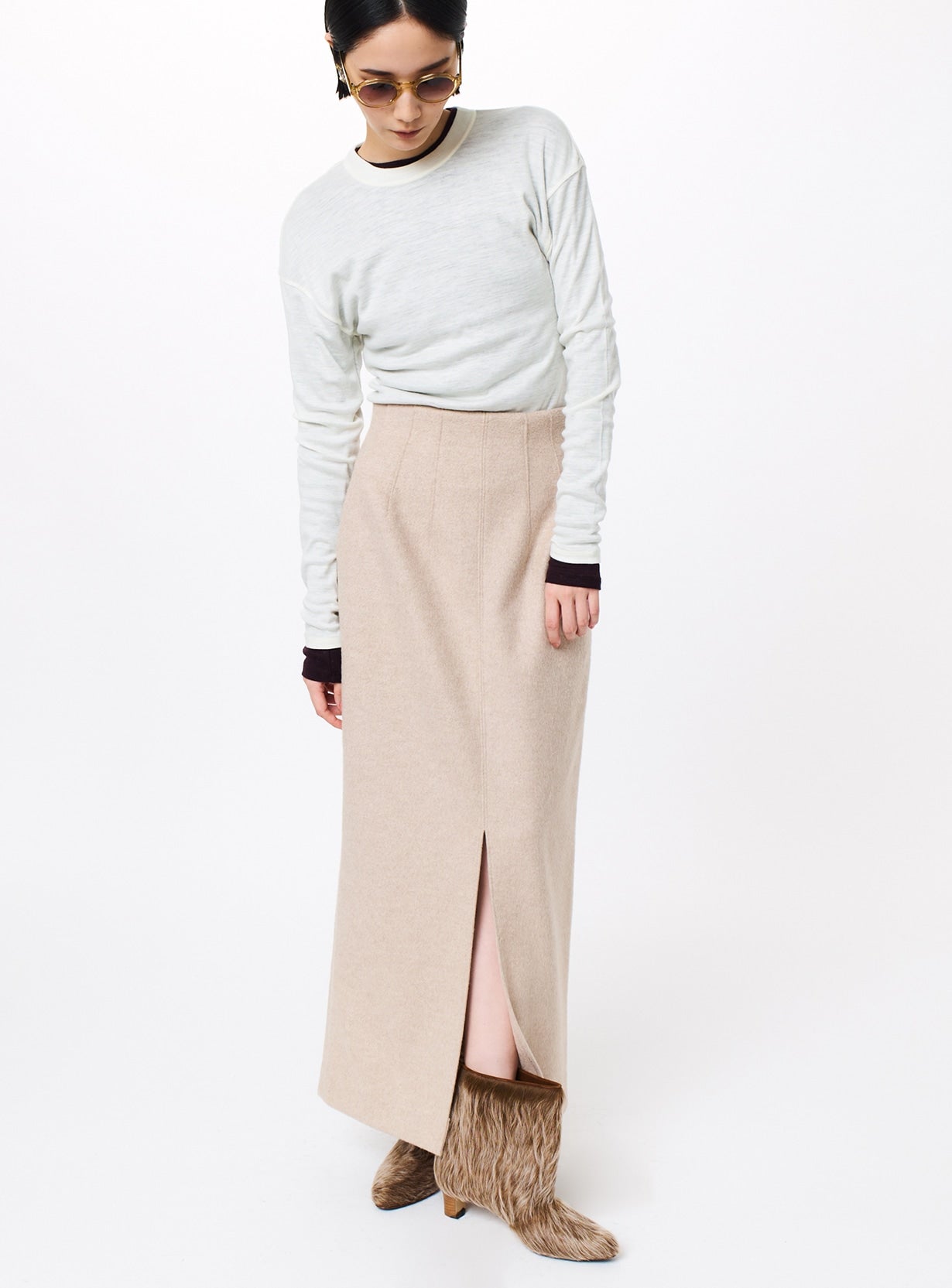 ハイウエストビーバースカート