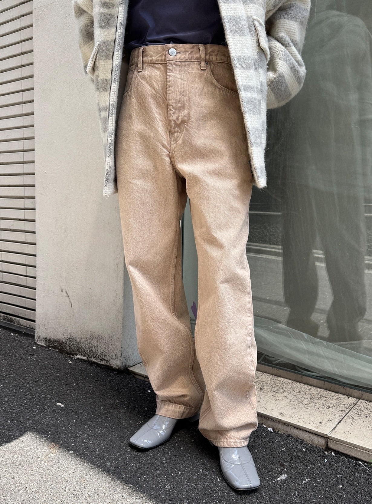 rフェードダイストレートデニム