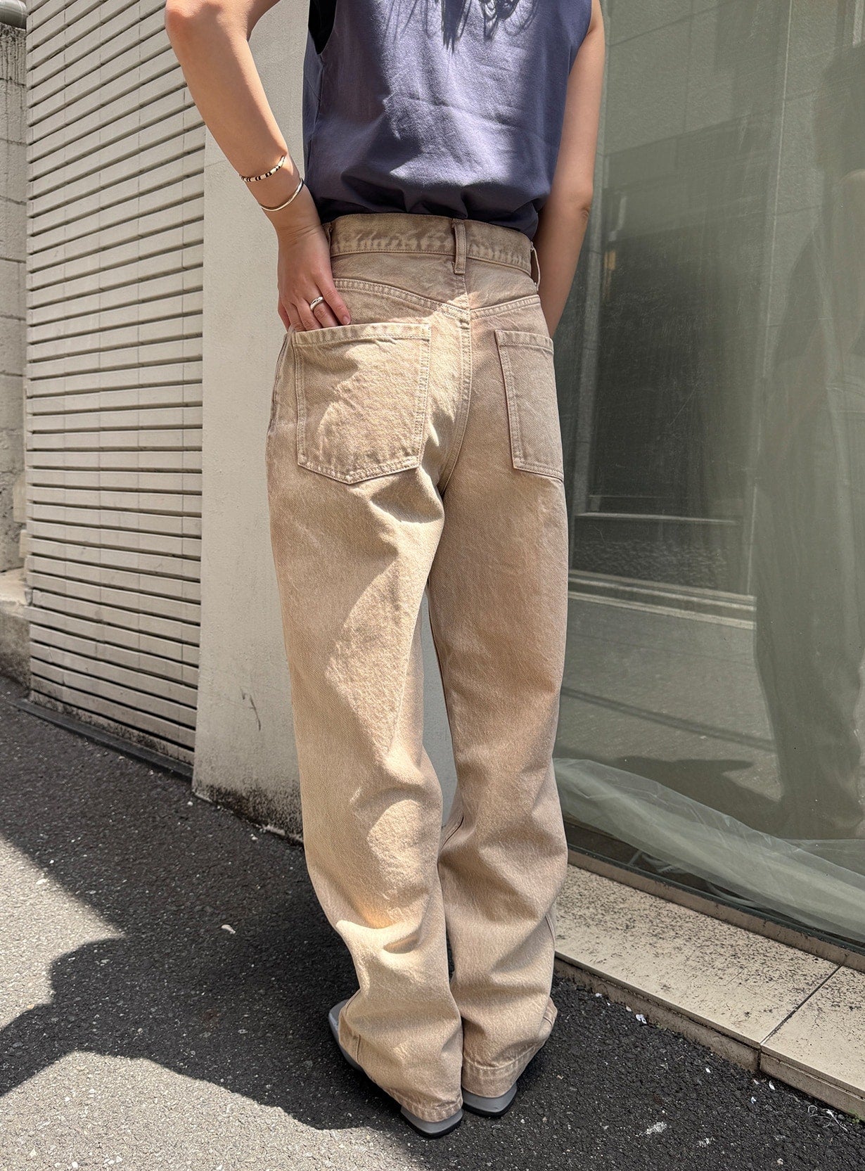 rフェードダイストレートデニム