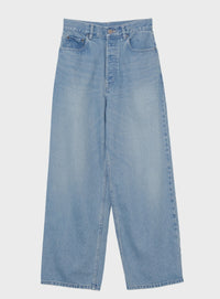 rワイドレッグデニム