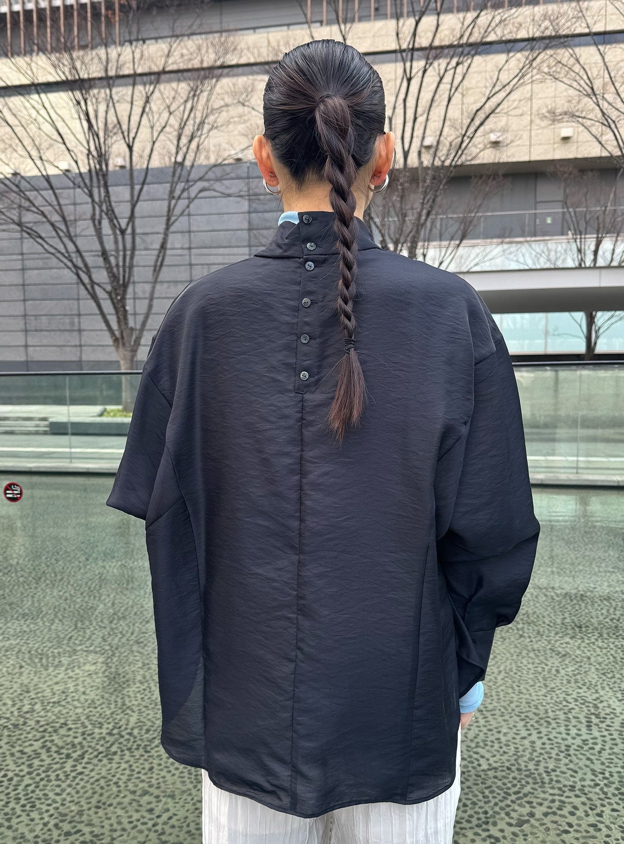 クリアスタンドネックシャツ