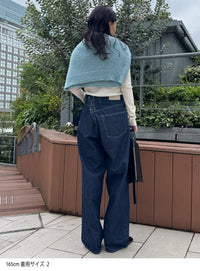 クロスワイドデニムパンツ