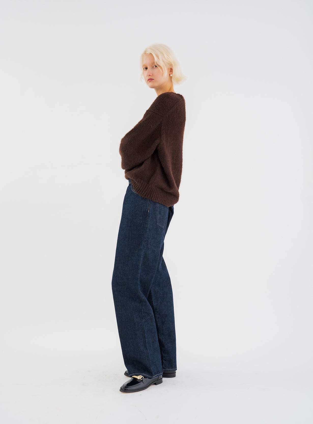 クロスワイドデニムパンツ