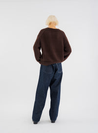 クロスワイドデニムパンツ