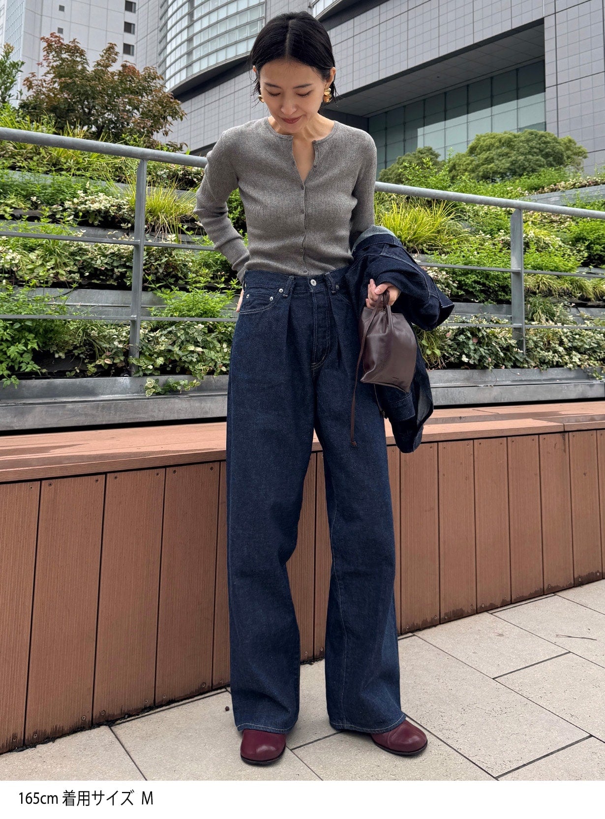 rヤクコットンリブカーディガン