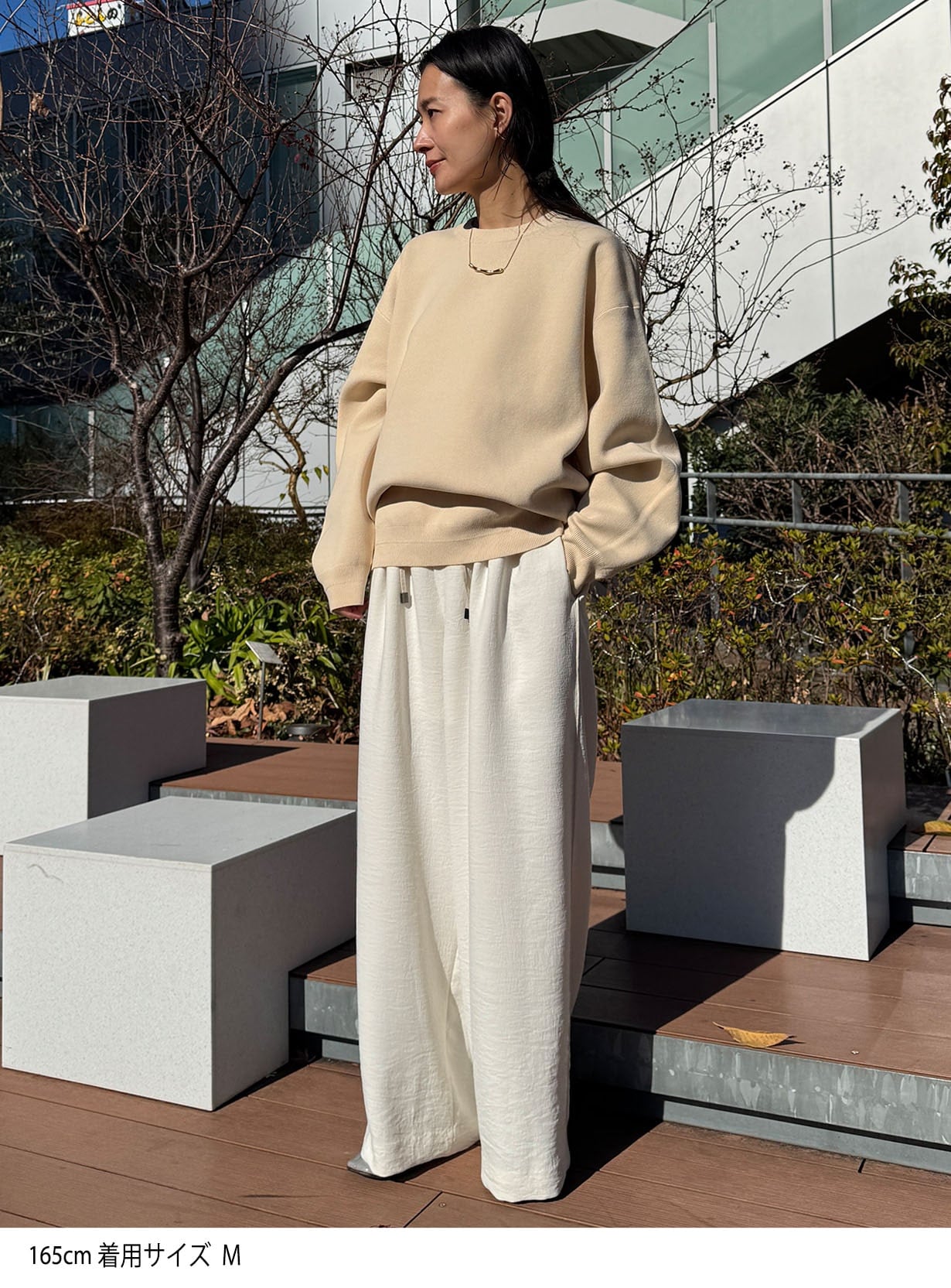 コットンニットスウェットプルオーバー