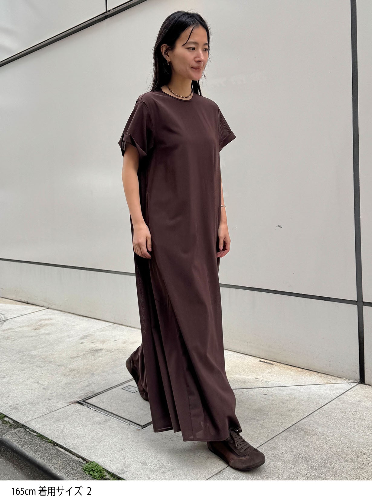 メッシュロングドレス