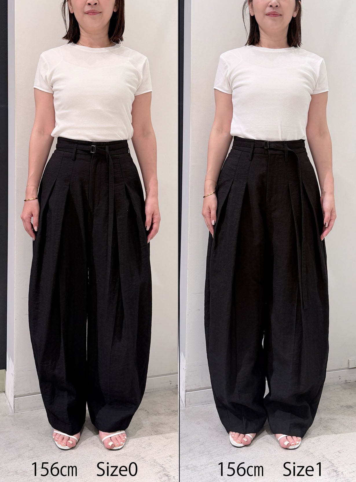 リネンレーヨンバレルパンツ