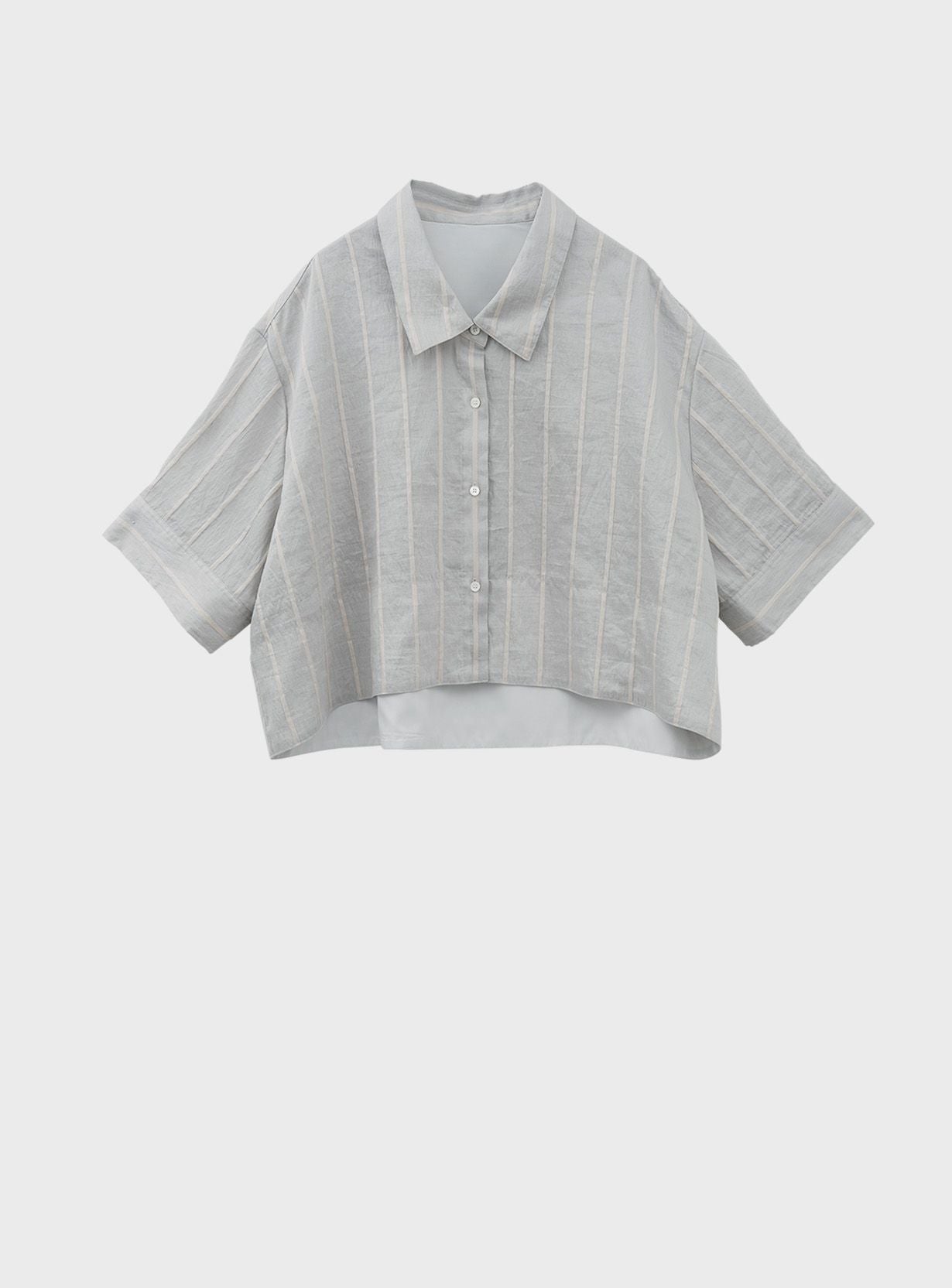 ロールアップクロップドシャツ