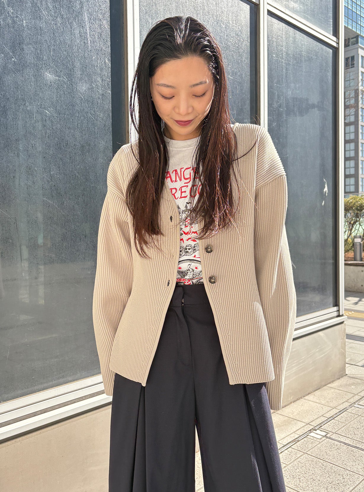 アモッサスリットカーディガン