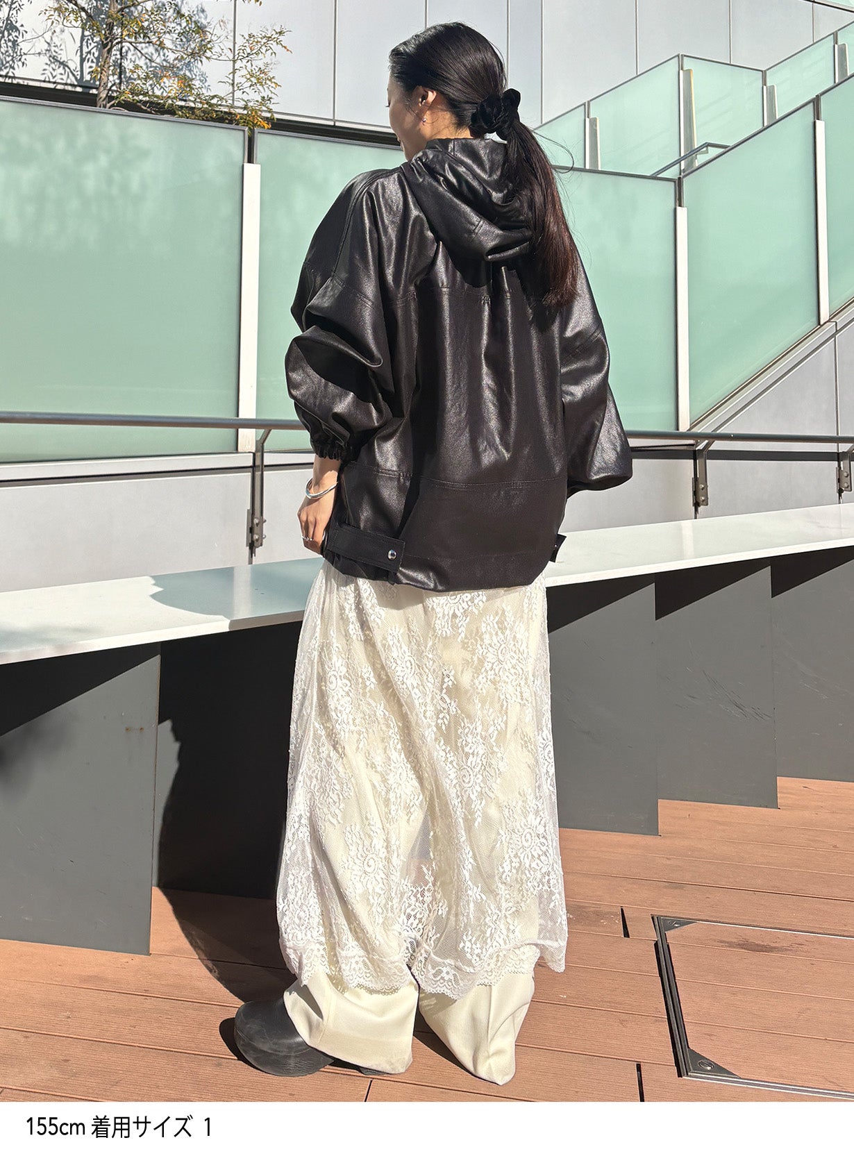 ウールギャバストレートパンツ