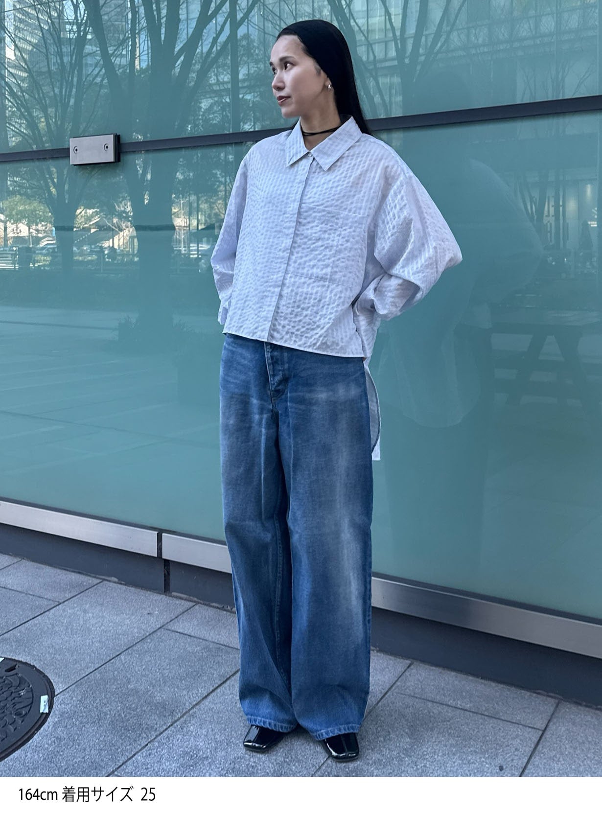 rミディーウォッシュドデニム