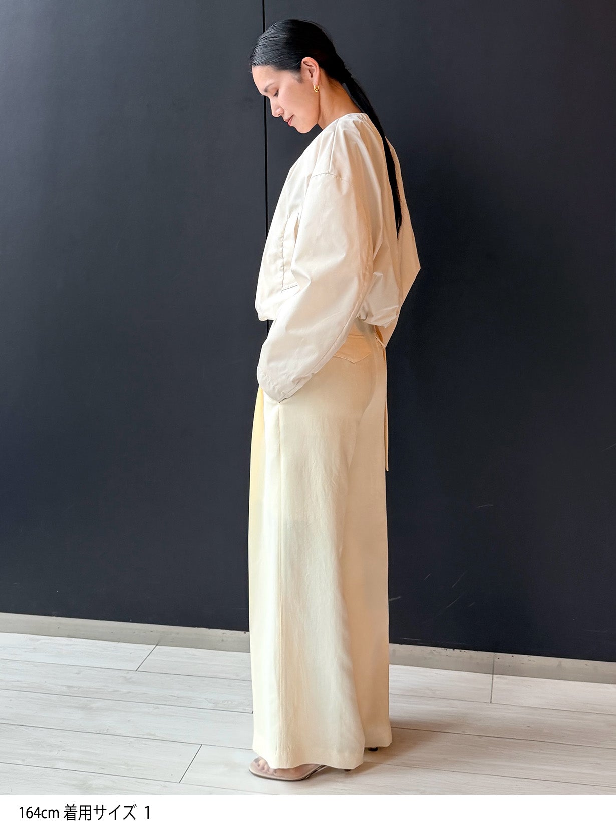 rベルテットサテンパンツ