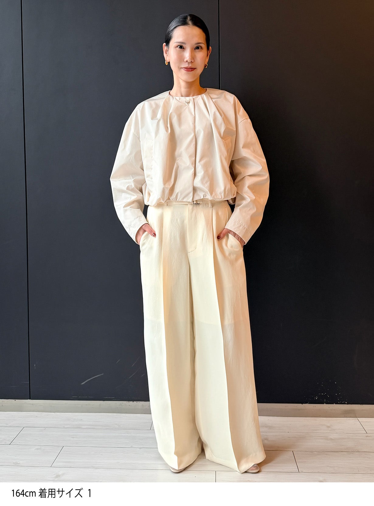 rベルテットサテンパンツ