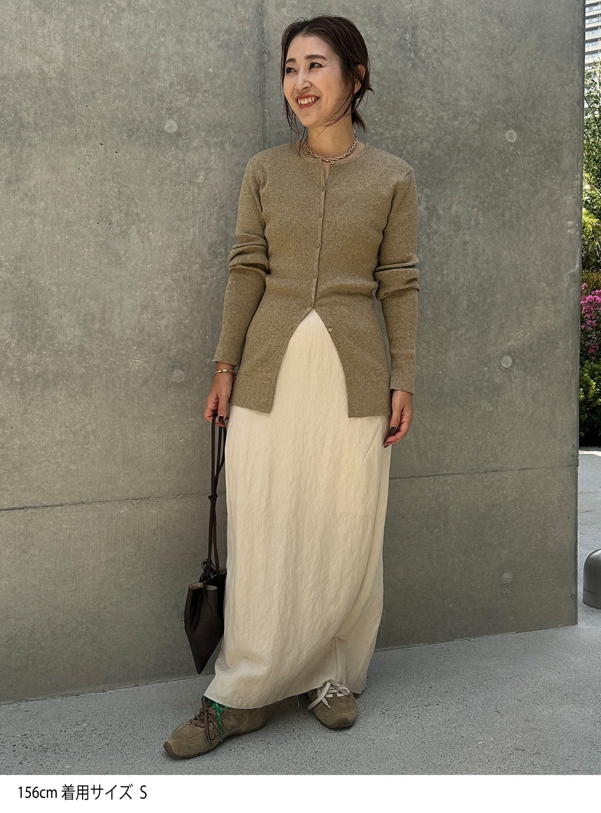 rヤクコットンリブカーディガン