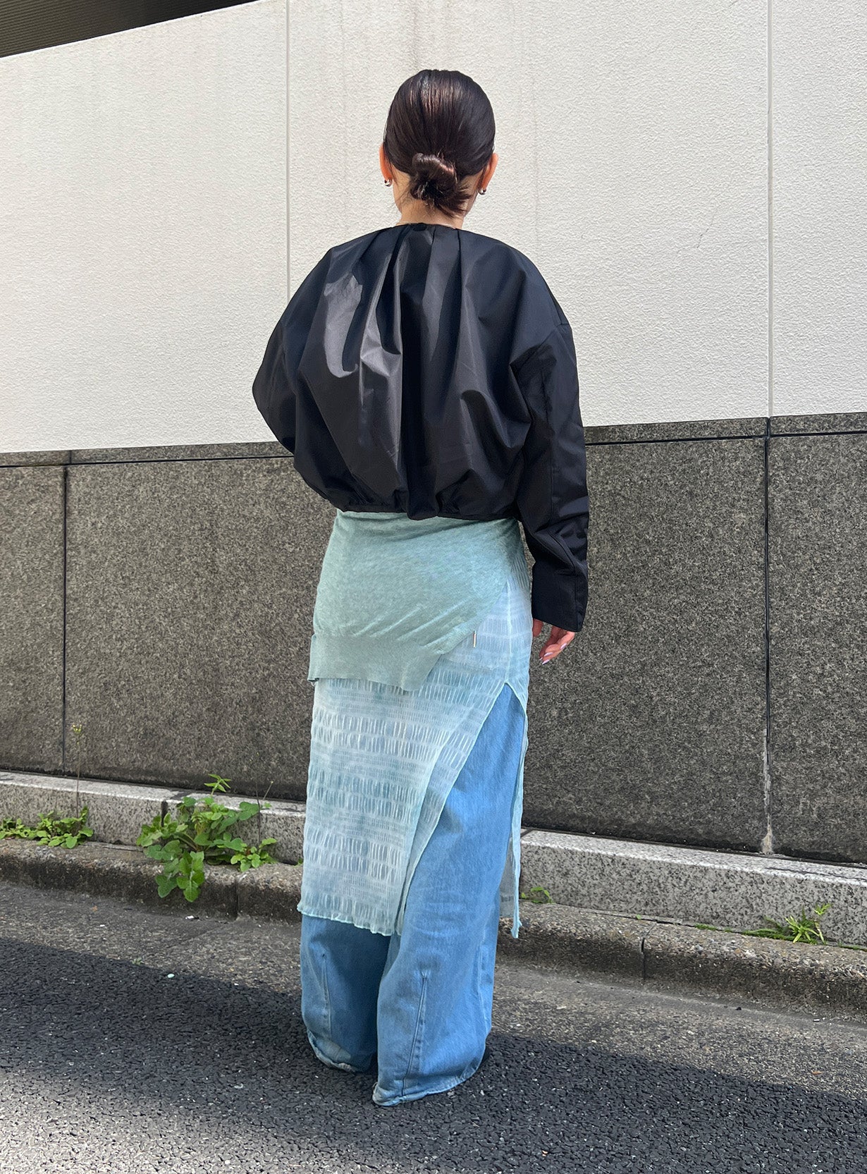 rショートボリュームブルゾン