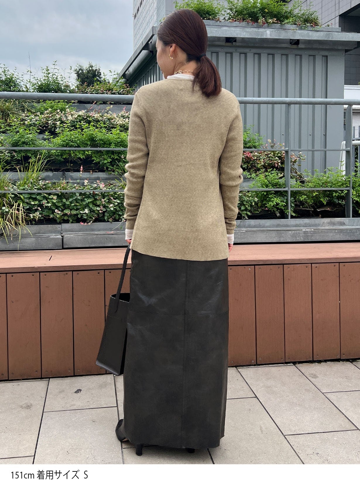 rヤクコットンリブカーディガン