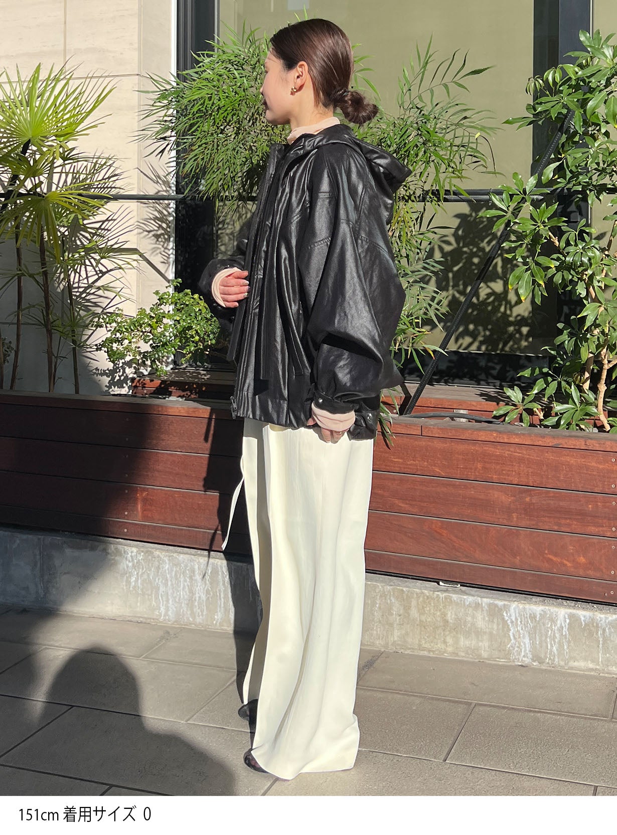 rボリュームギャザーフーディー