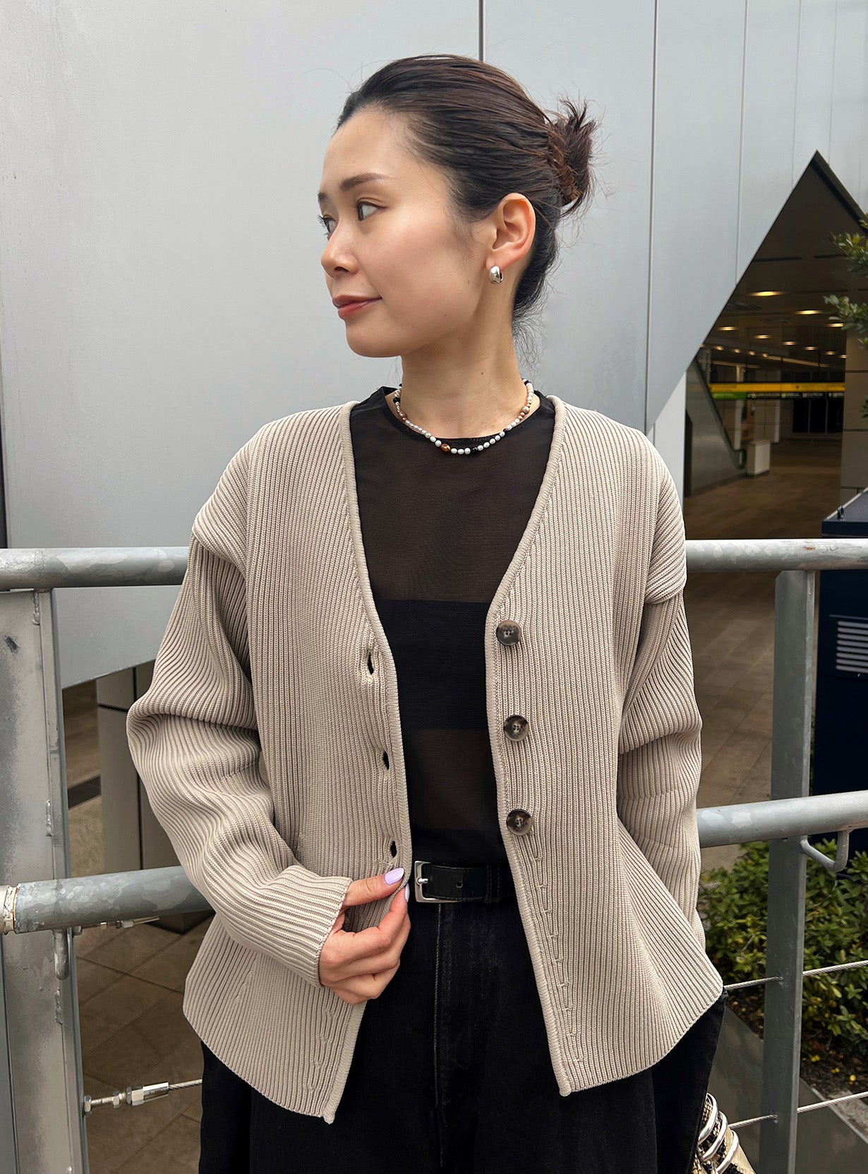 アモッサスリットカーディガン