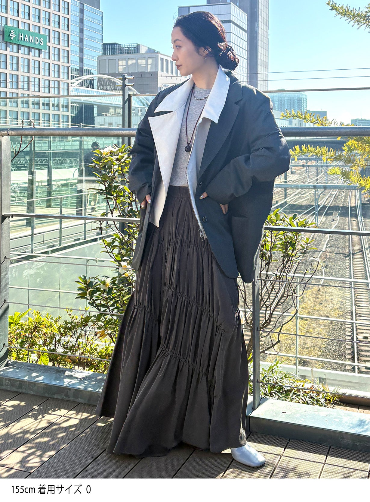 rフェイクレザーライダースブルゾン