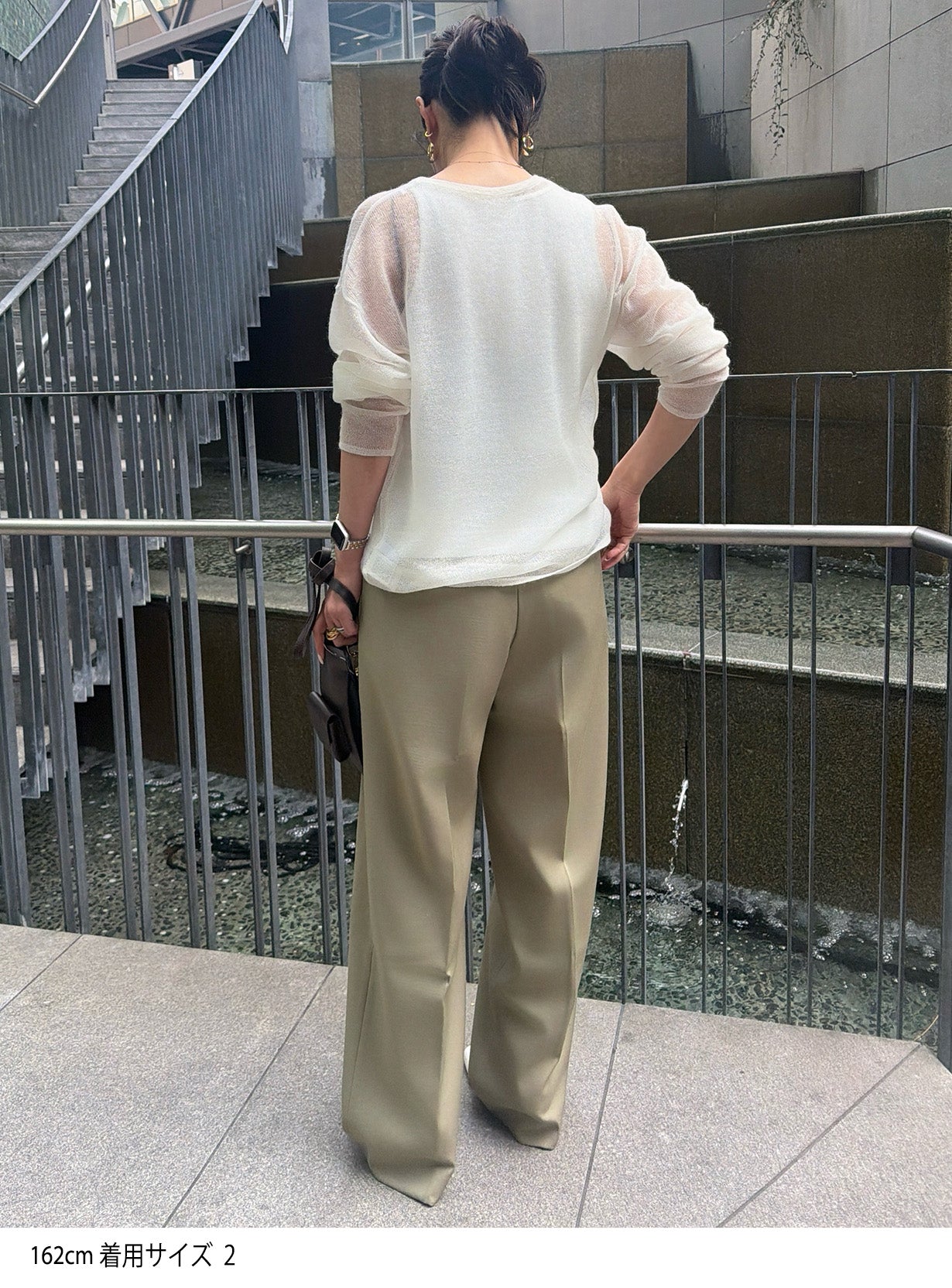 ウールギャバストレートパンツ