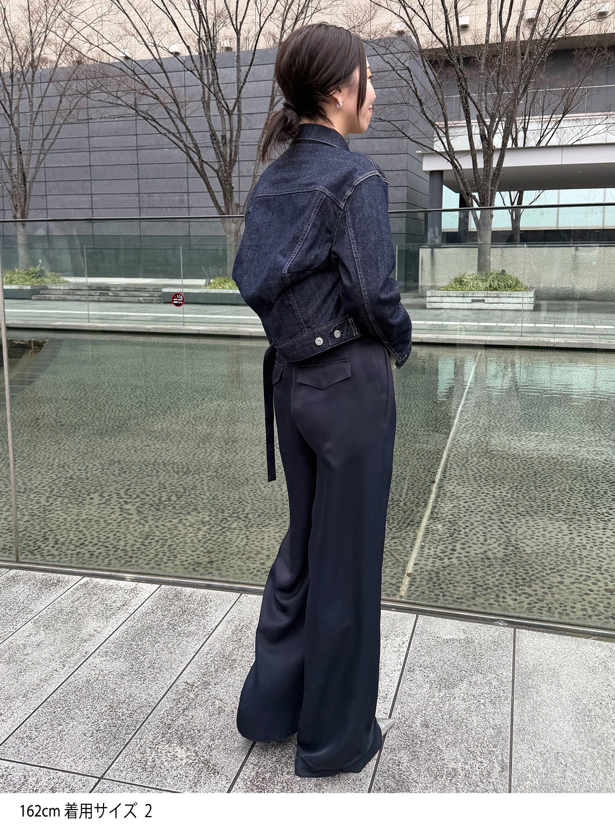 rベルテットサテンパンツ