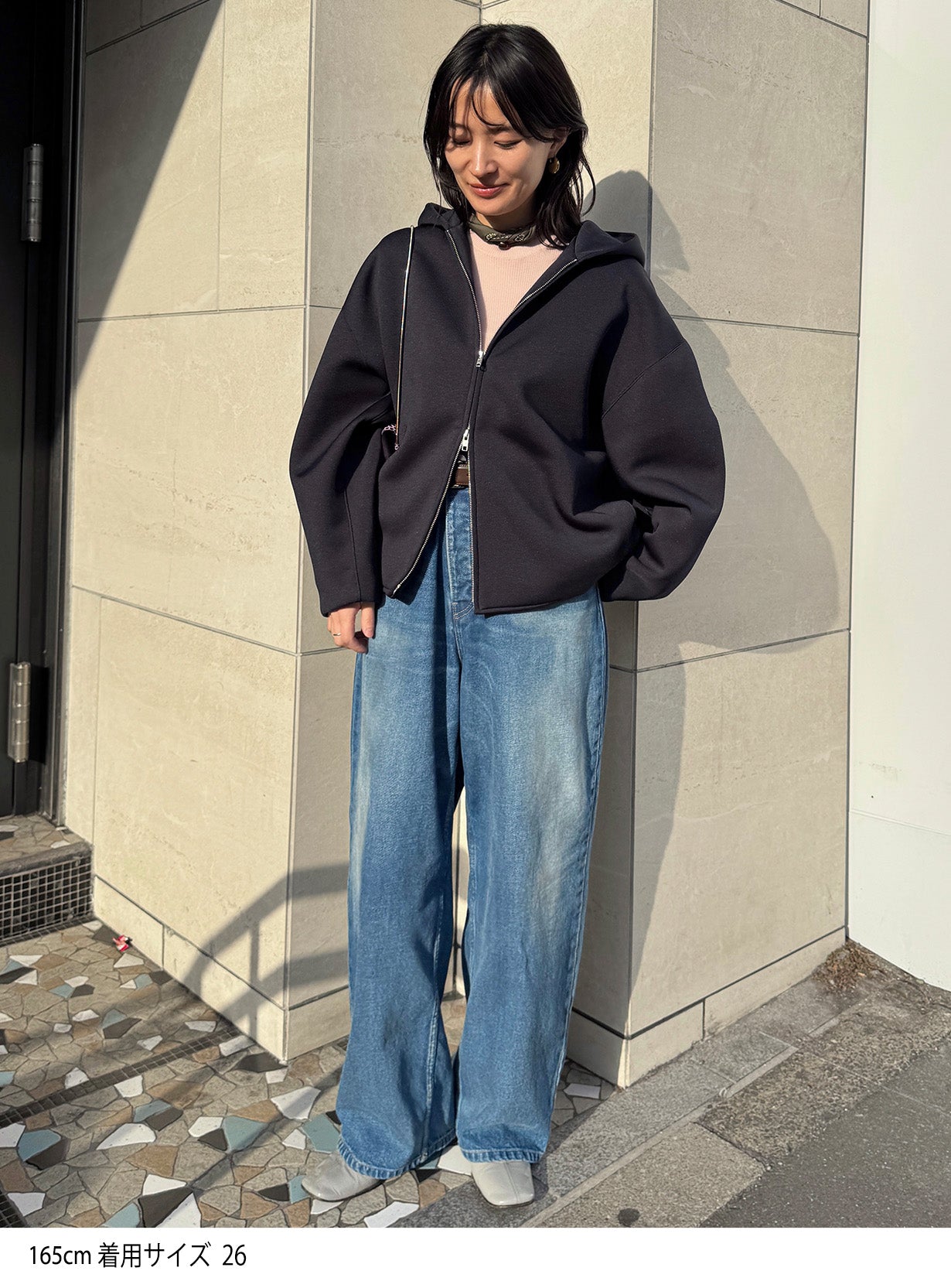 rミディーウォッシュドデニム