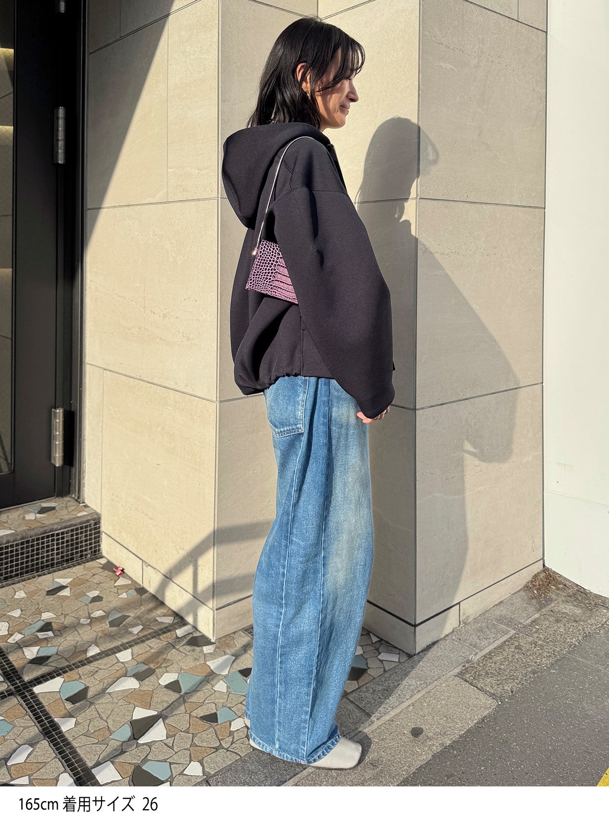 rミディーウォッシュドデニム