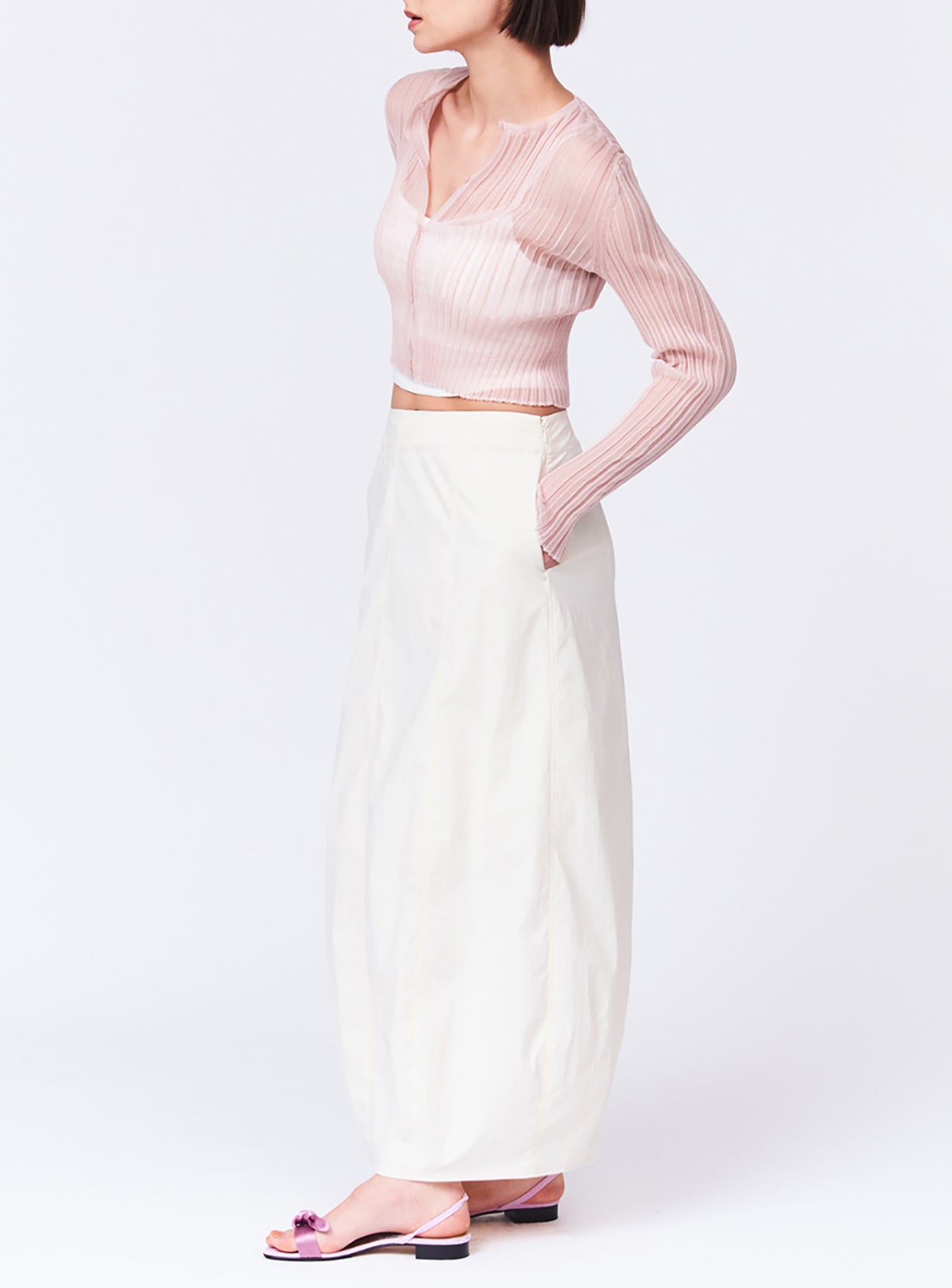 シアーリブカーディガン