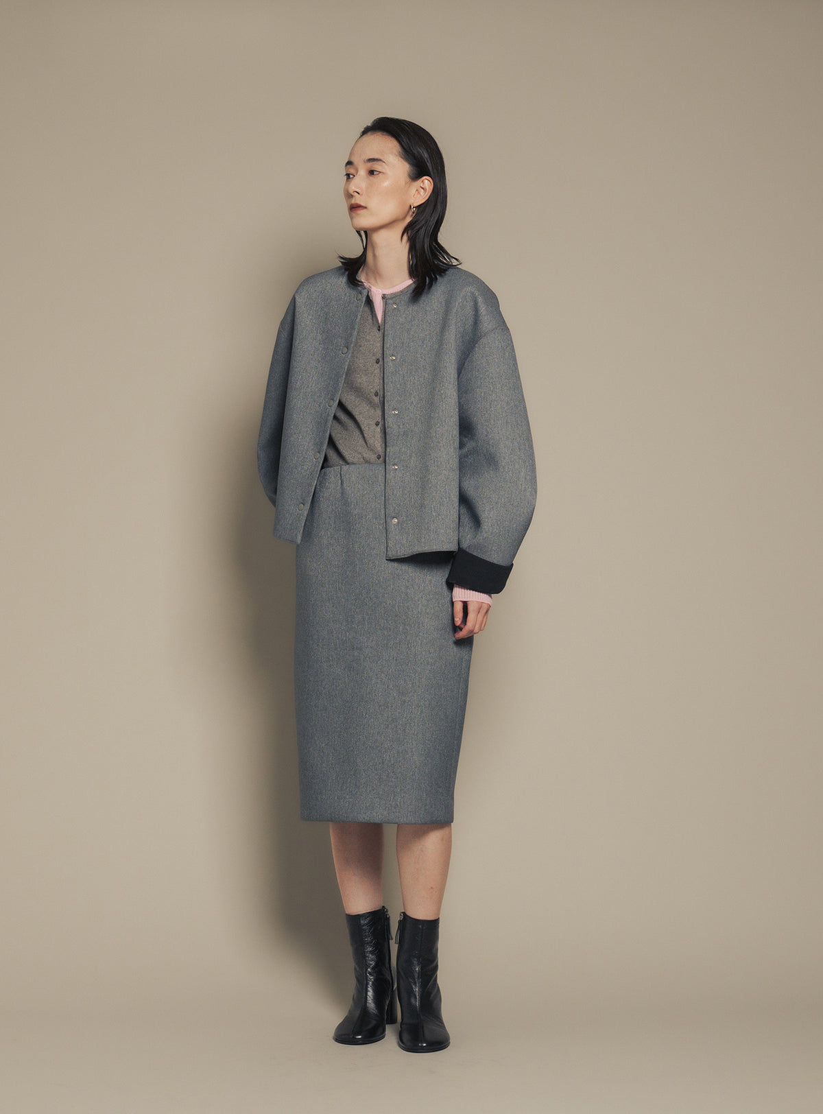 【予約商品】ボンディングストレートスカート