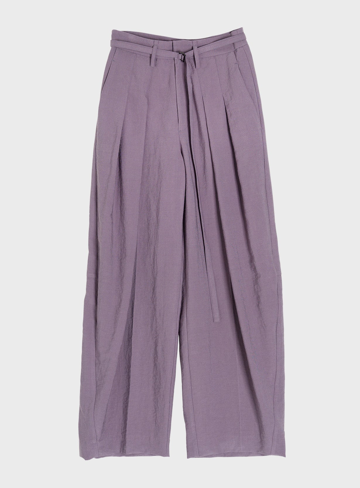 リネンレーヨンバレルパンツ