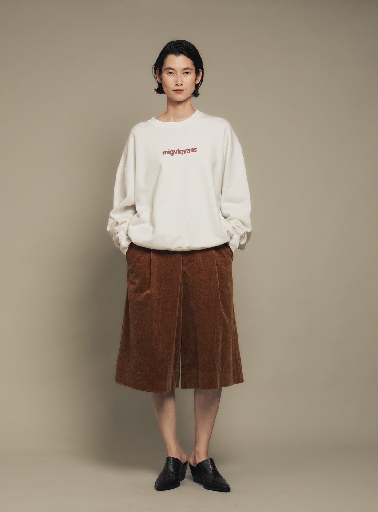 【予約商品】コーデュロイフレアバミューダ