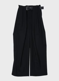 【予約商品】ベルトオーバーレイタックパンツ