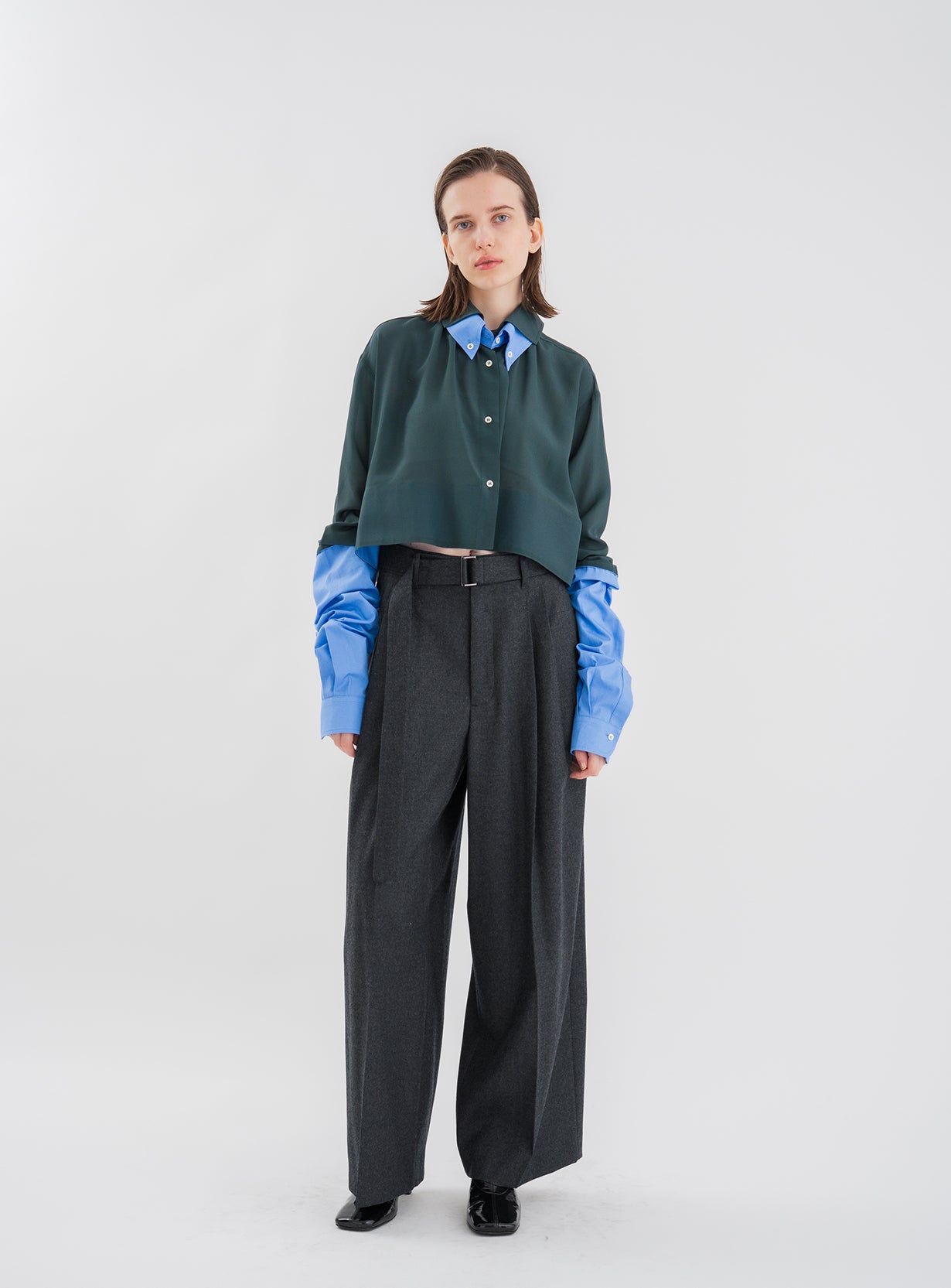 ｒフラノワイドレッグパンツ