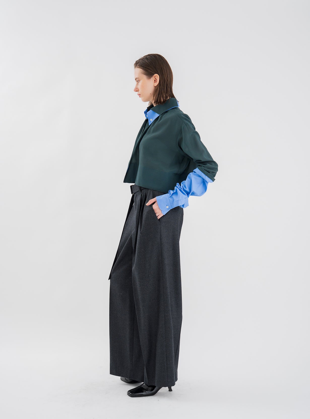 ｒフラノワイドレッグパンツ