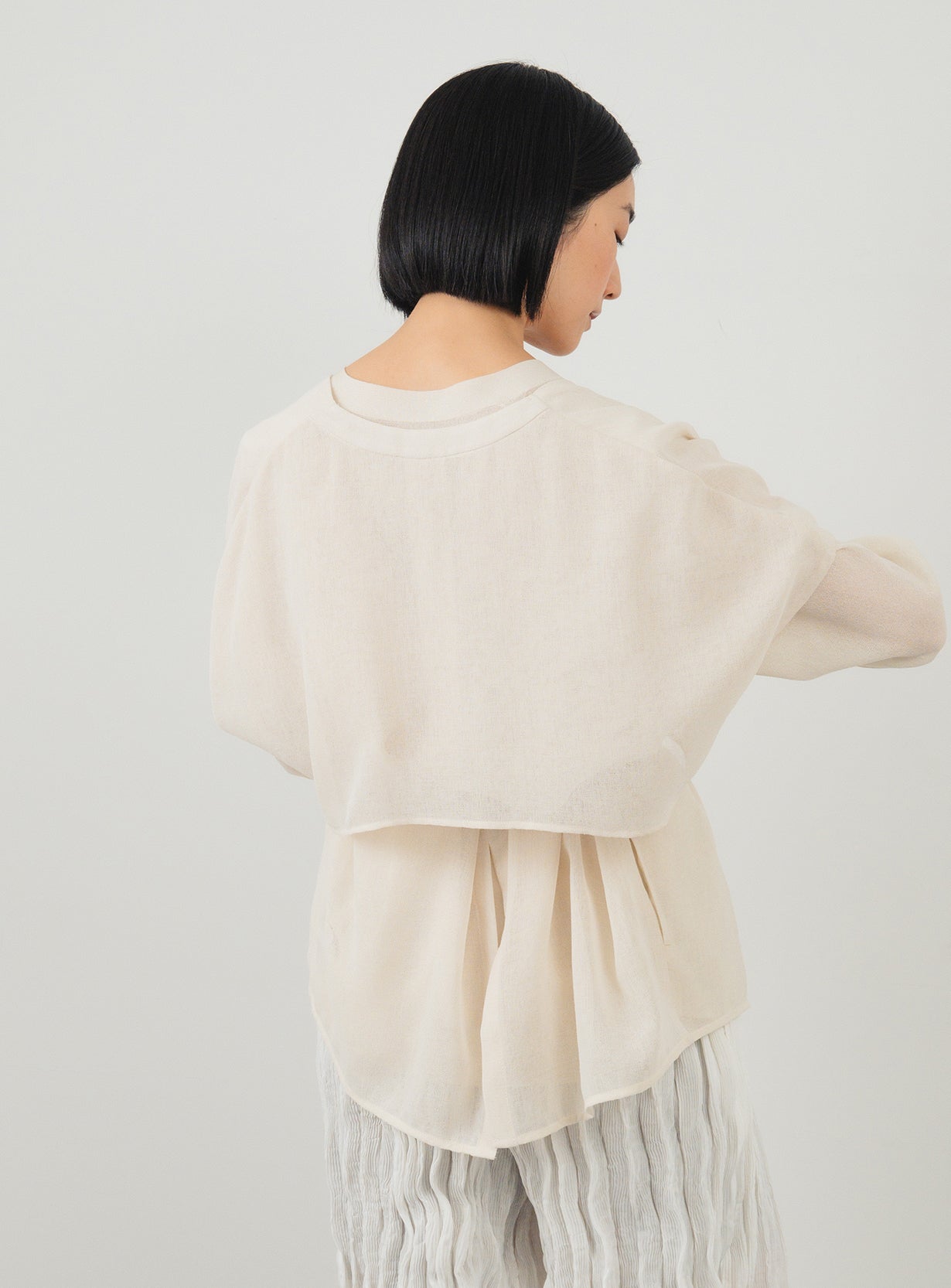 【予約商品】メッシュハオリブラウス