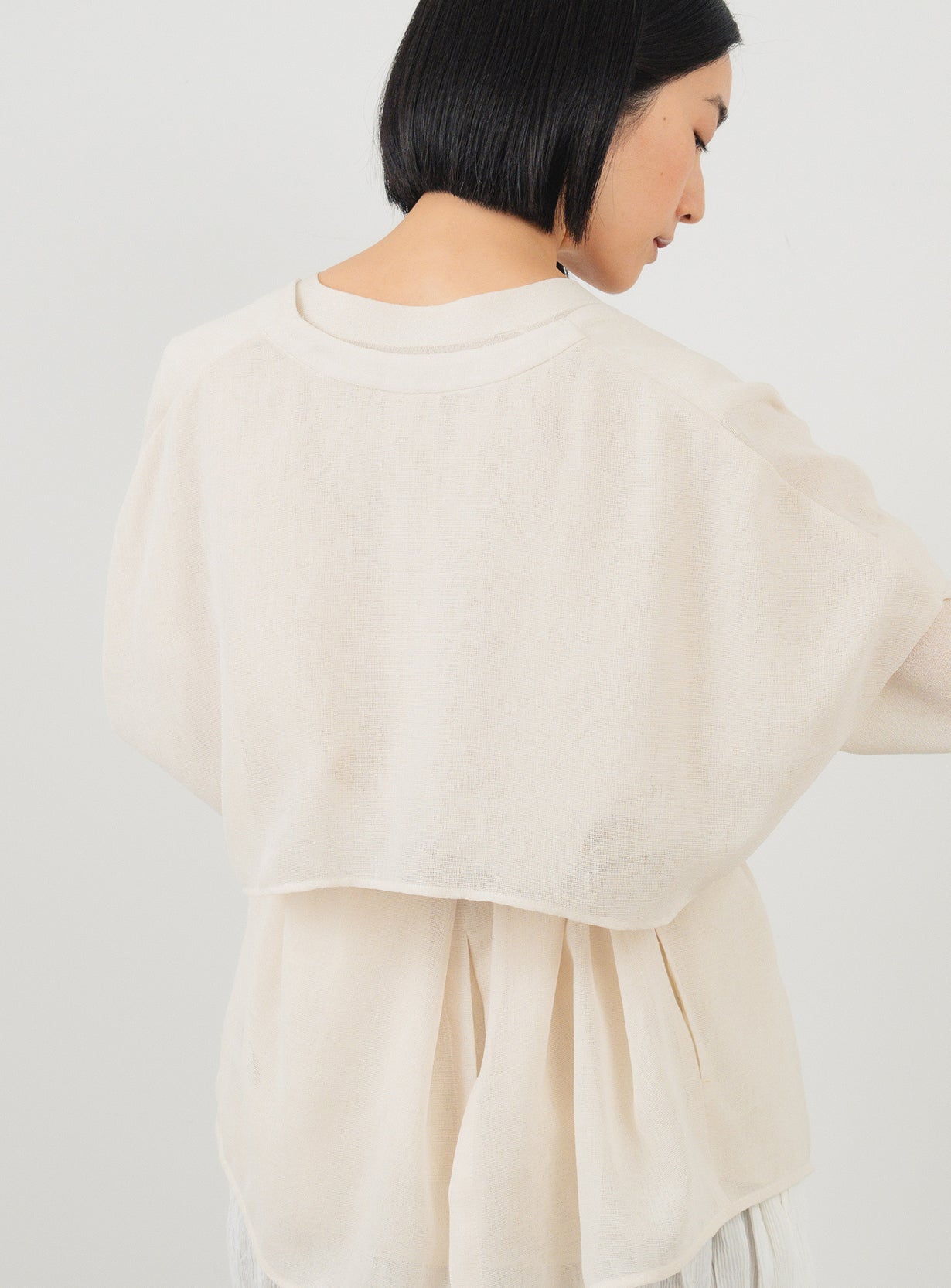 【予約商品】メッシュハオリブラウス