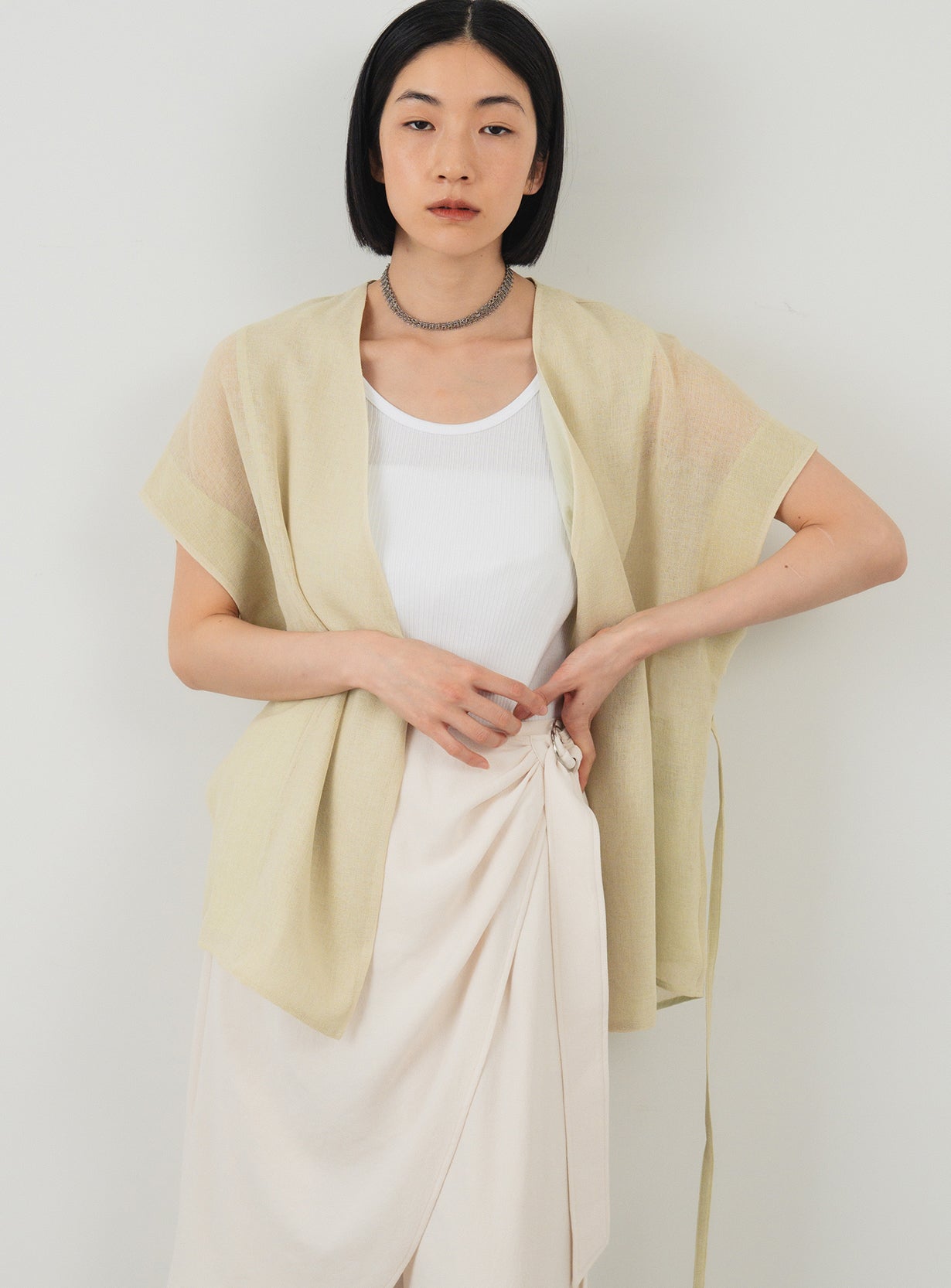 【予約商品】メッシュハオリブラウス