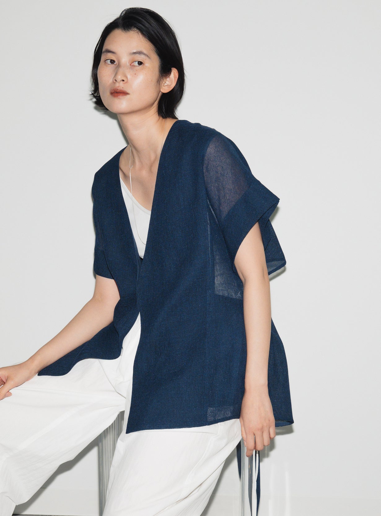 【追加販売】メッシュハオリブラウス