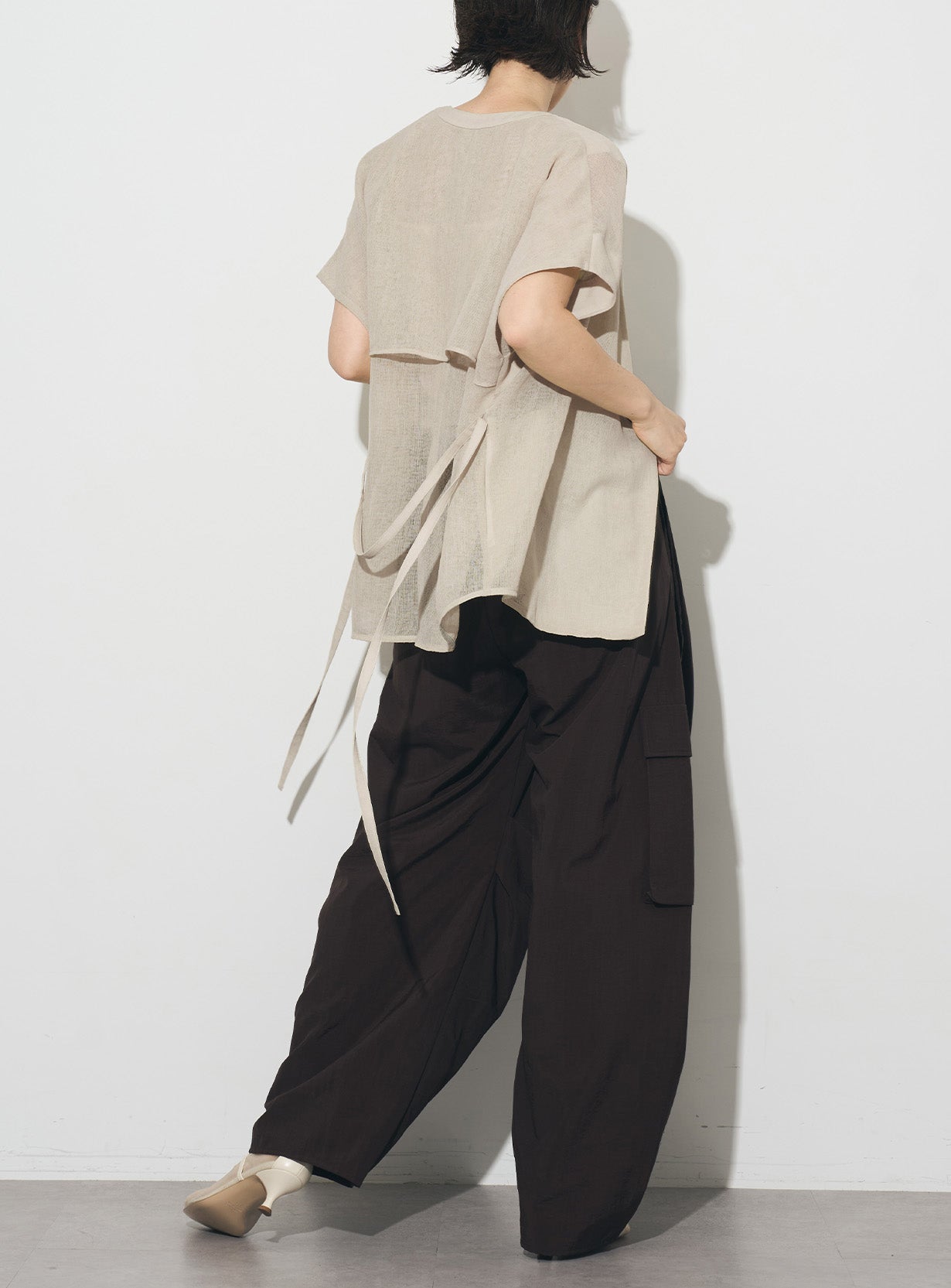 【予約商品】メッシュハオリブラウス