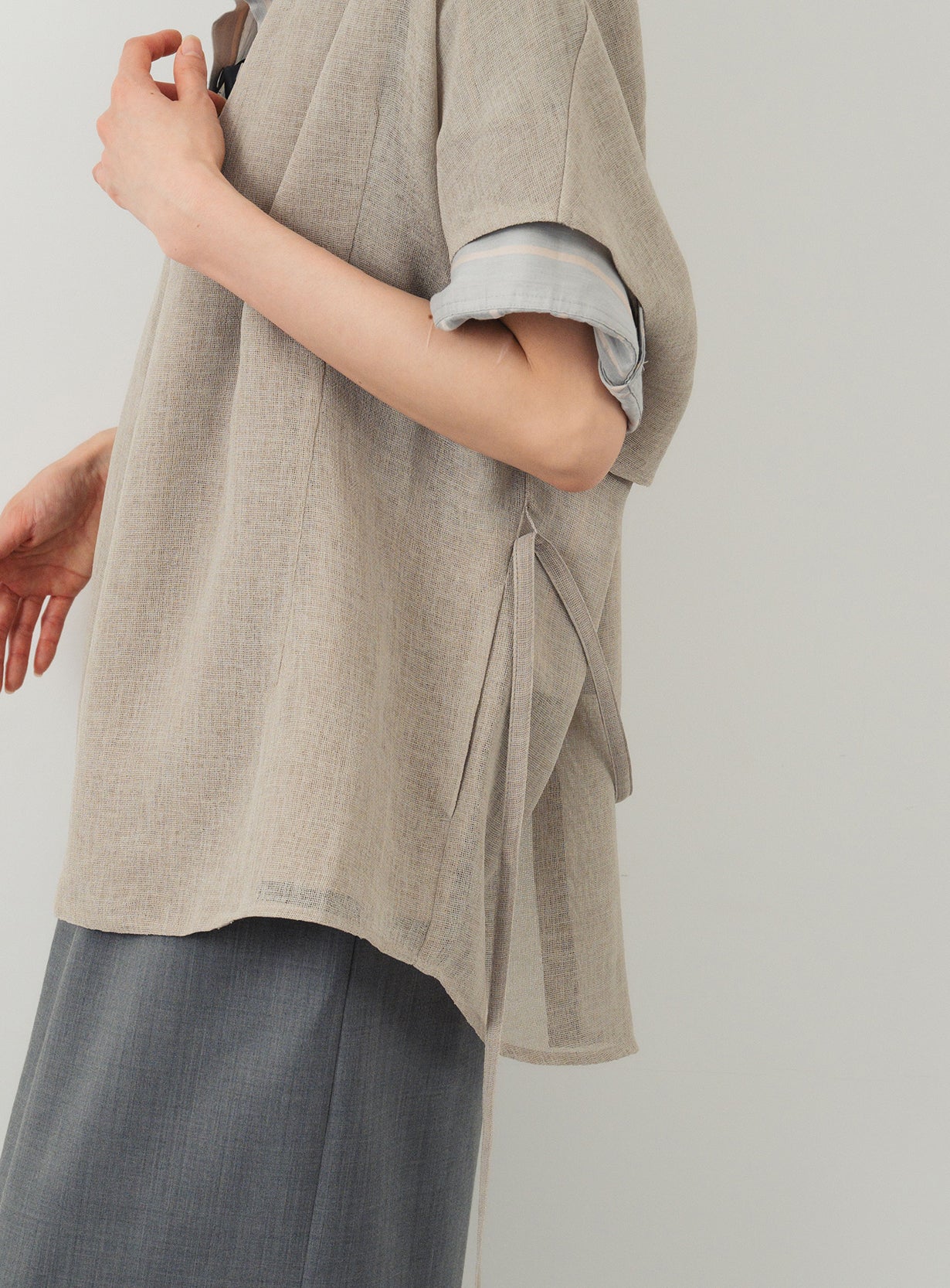 【予約商品】メッシュハオリブラウス