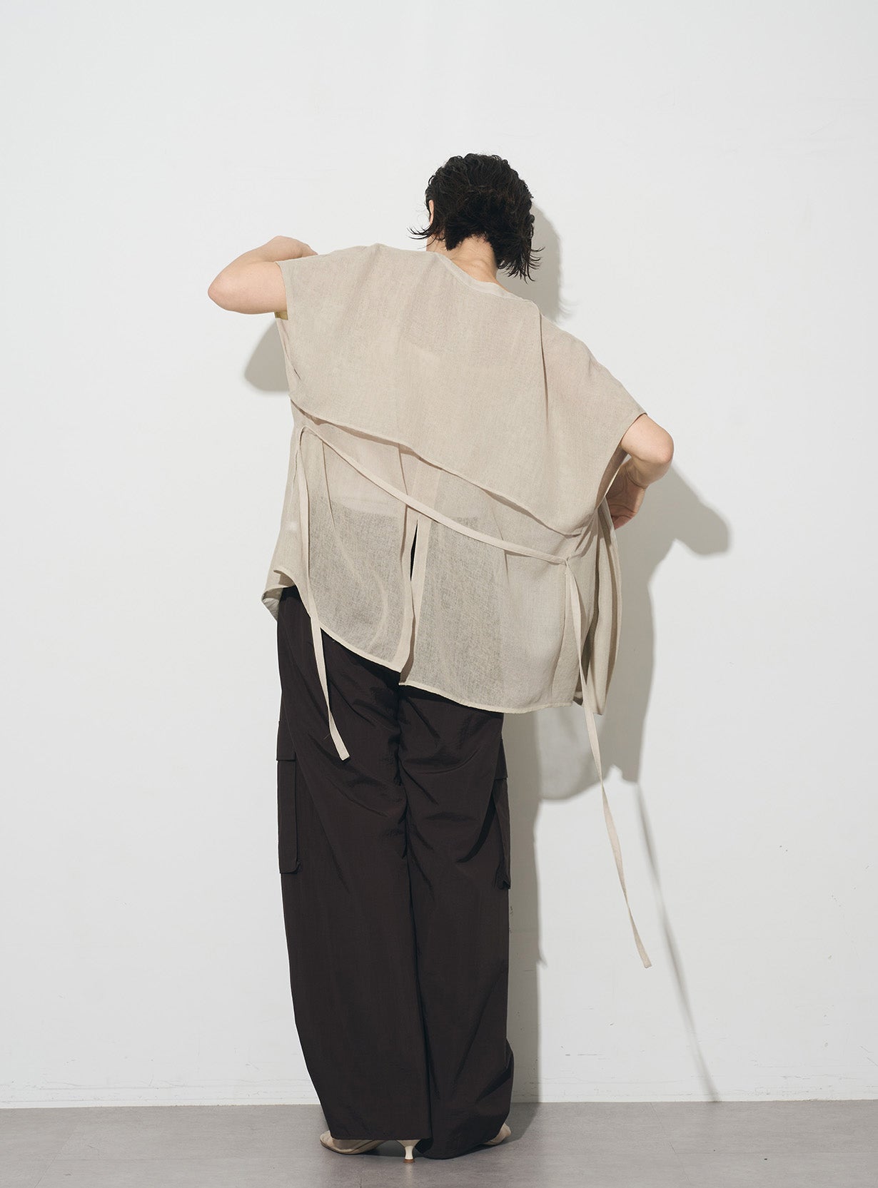 【予約商品】メッシュハオリブラウス