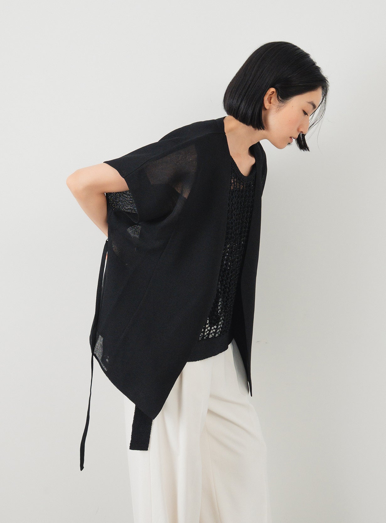 【予約商品】メッシュハオリブラウス
