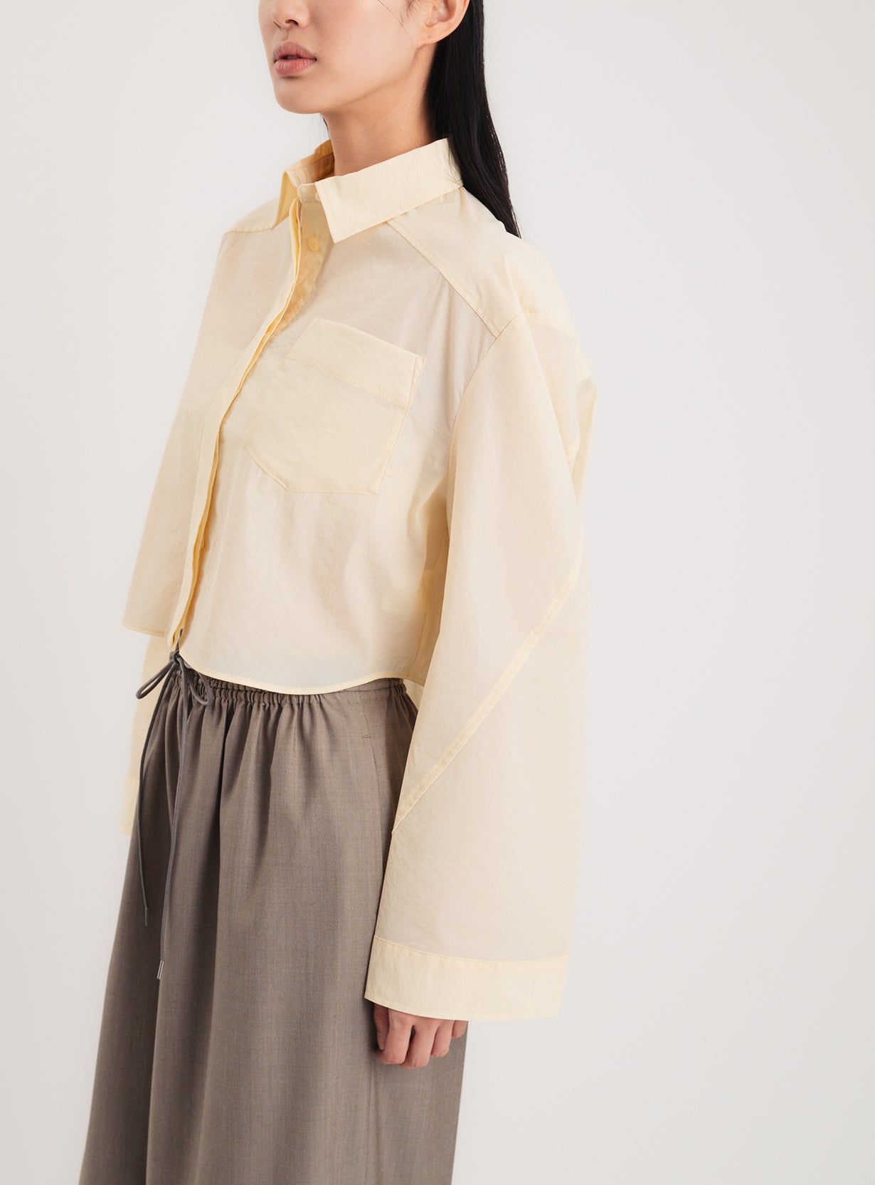 タフタクロップドシャツ