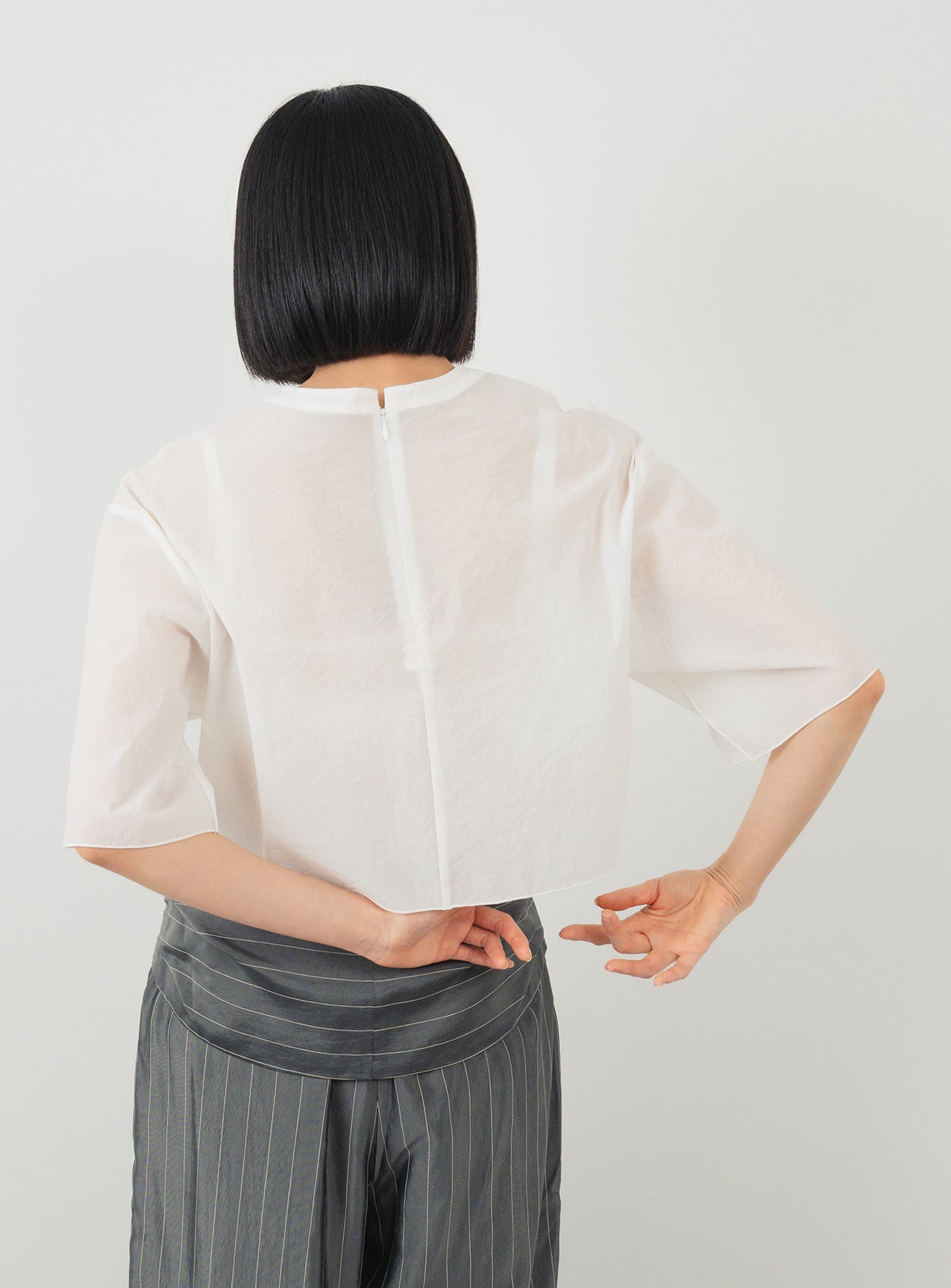 シアーストレッチクロップドT