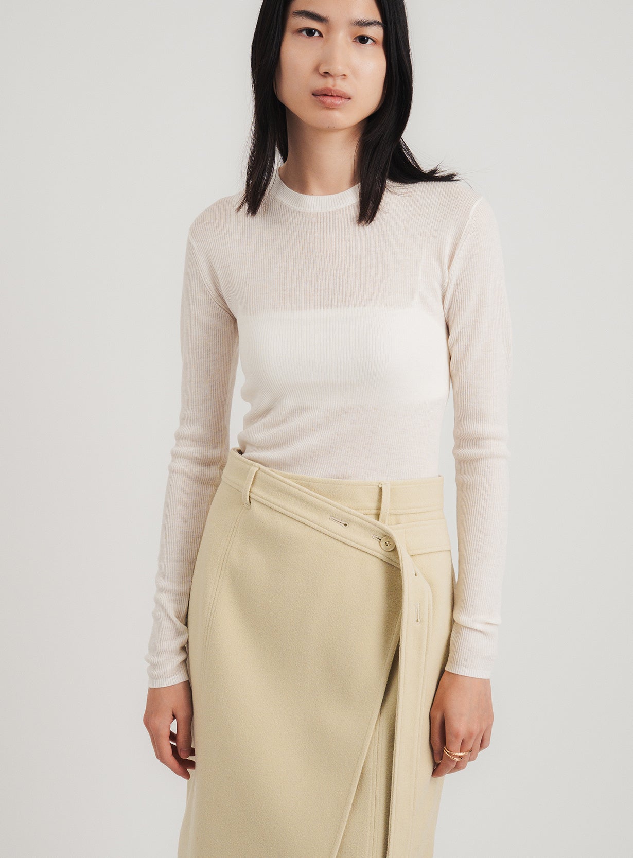 ｒカシミヤリブプルオーバー