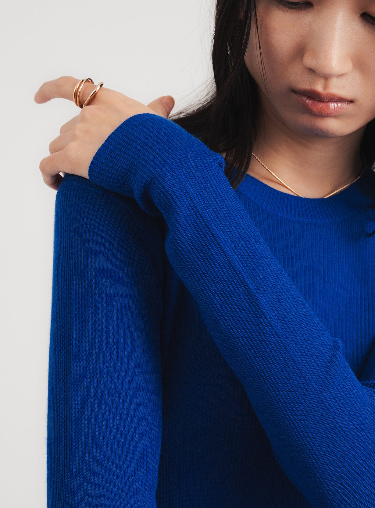 ｒカシミヤリブプルオーバー