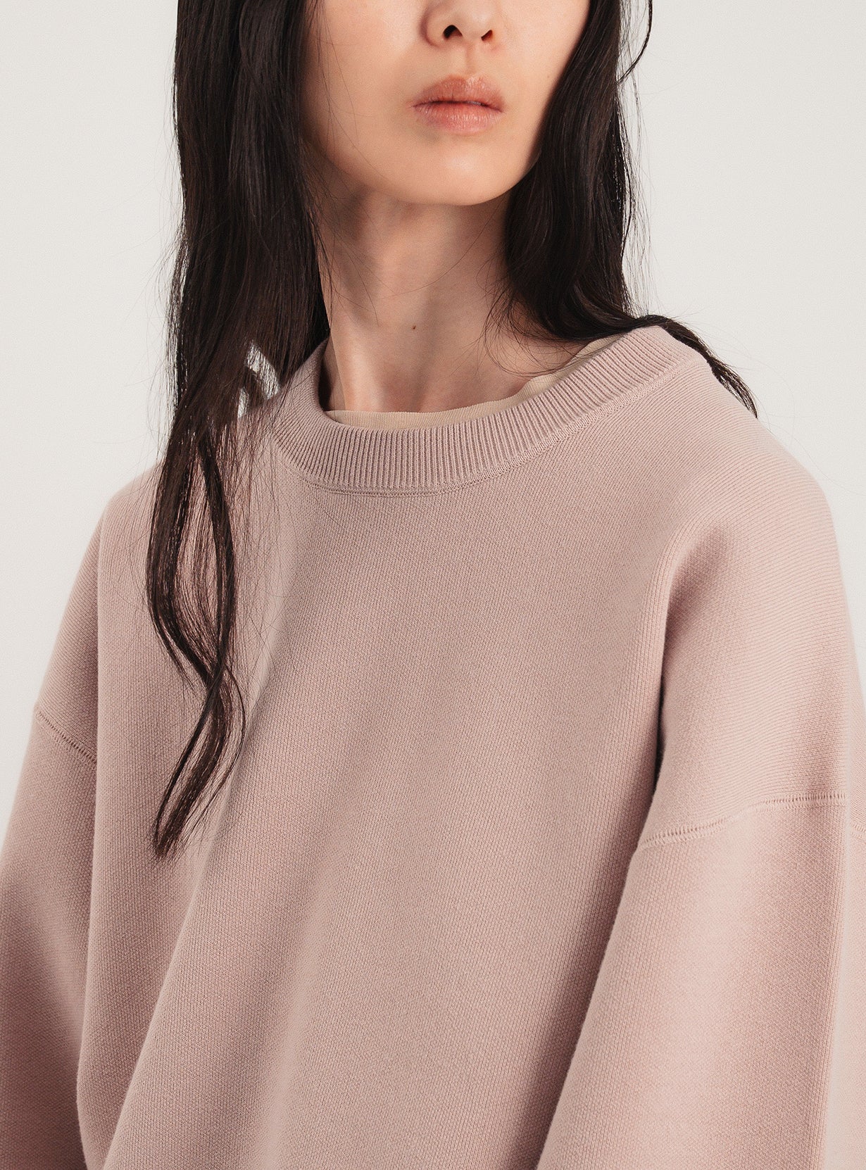 コットンニットスウェットプルオーバー