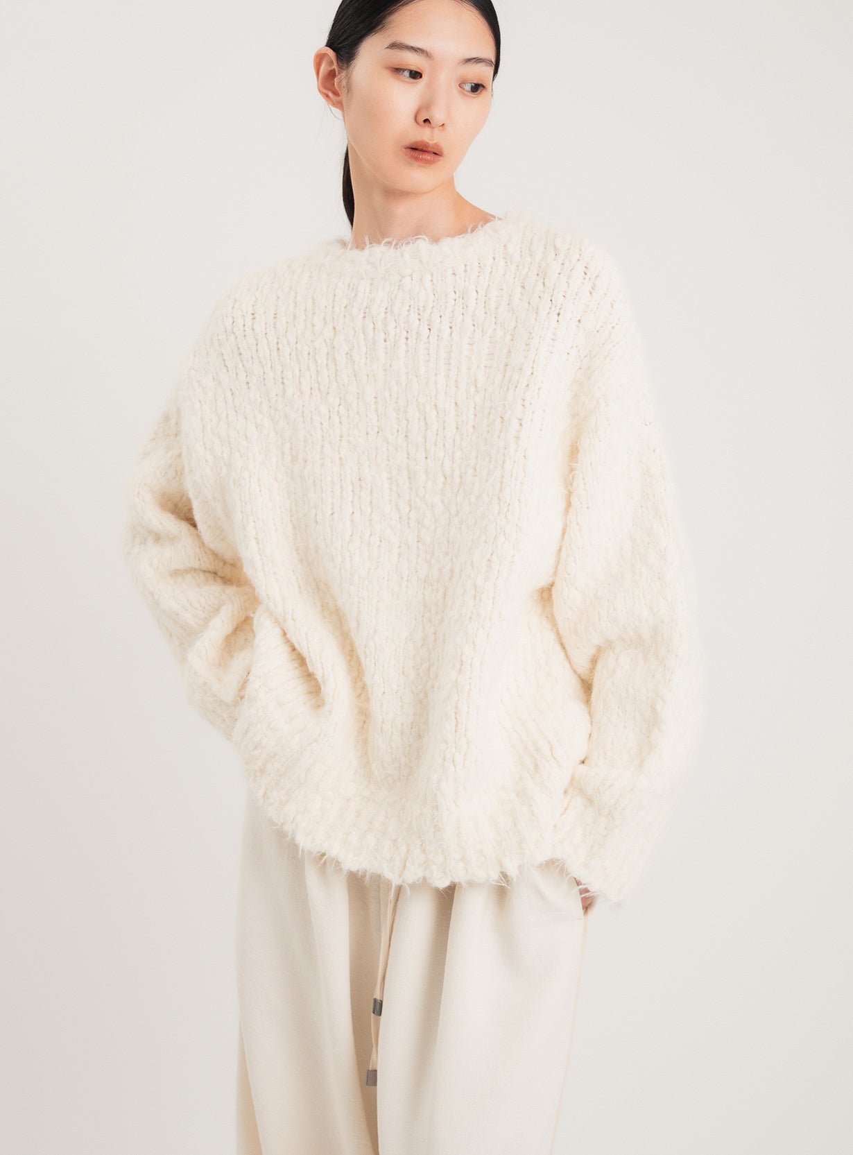 スラブフェザーカーディガン