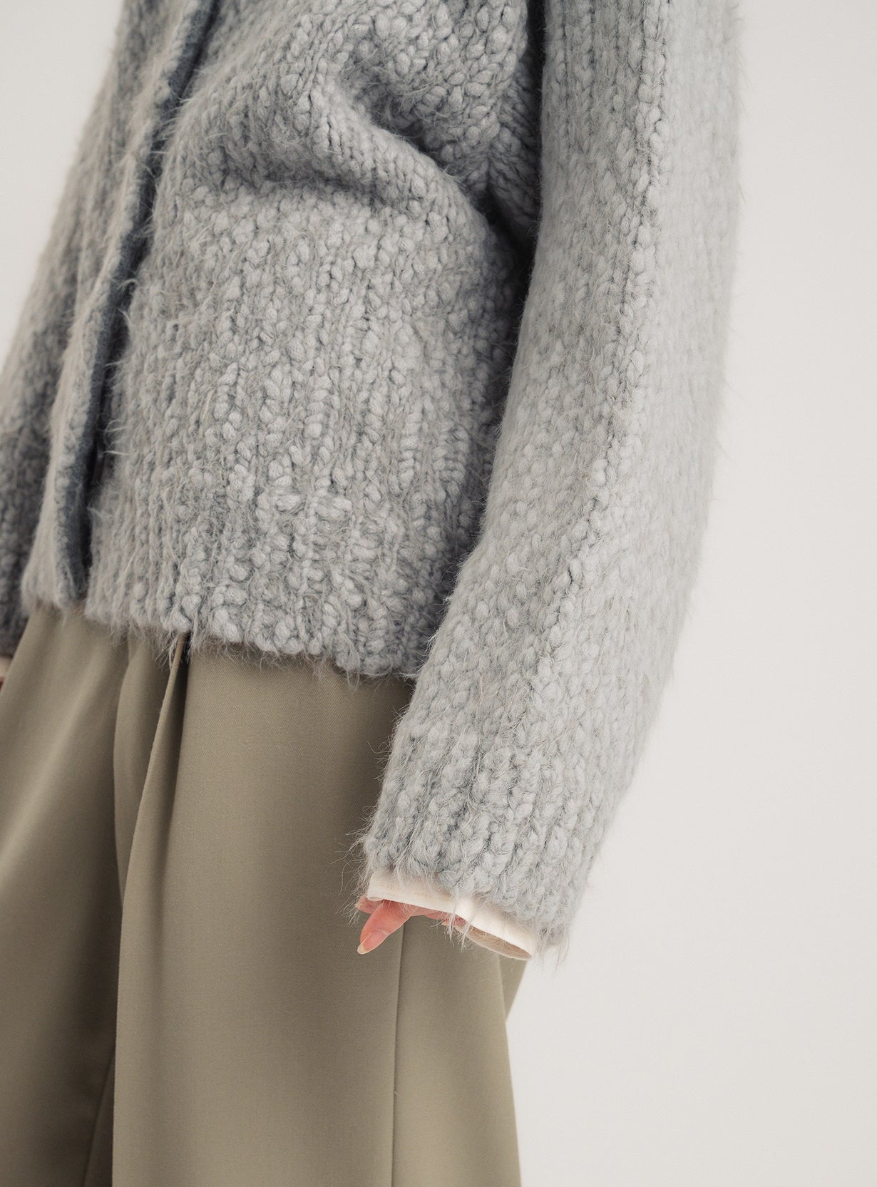 スラブフェザーカーディガン